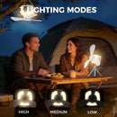 Zeltventilator mit Licht und Fernbedienung, 7200 mAh – Produktansicht 3