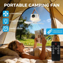 Zeltventilator mit Licht und Fernbedienung, 7200 mAh – Produktansicht 2