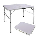 Campingtisch klappbar 90 x 60 cm, zwei Höhen – freigestellt auf weißem Hintergrund